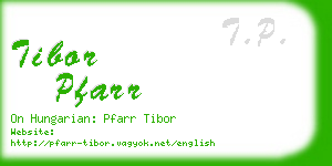 tibor pfarr business card